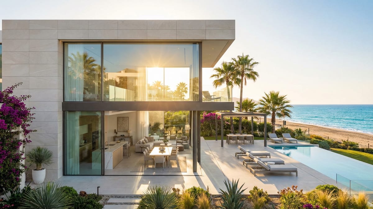 Minőségellenőrzés vásárlás előtt a Costa del Solon, Spanyolország gyönyörű tengerpartján.