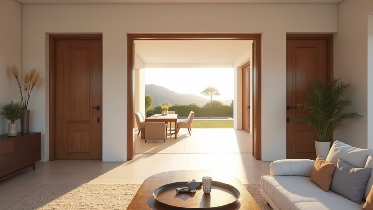 Luxury villa with mountain views nestled in Costa del Sol nature reserve surrounded by pine forests and hiking trails