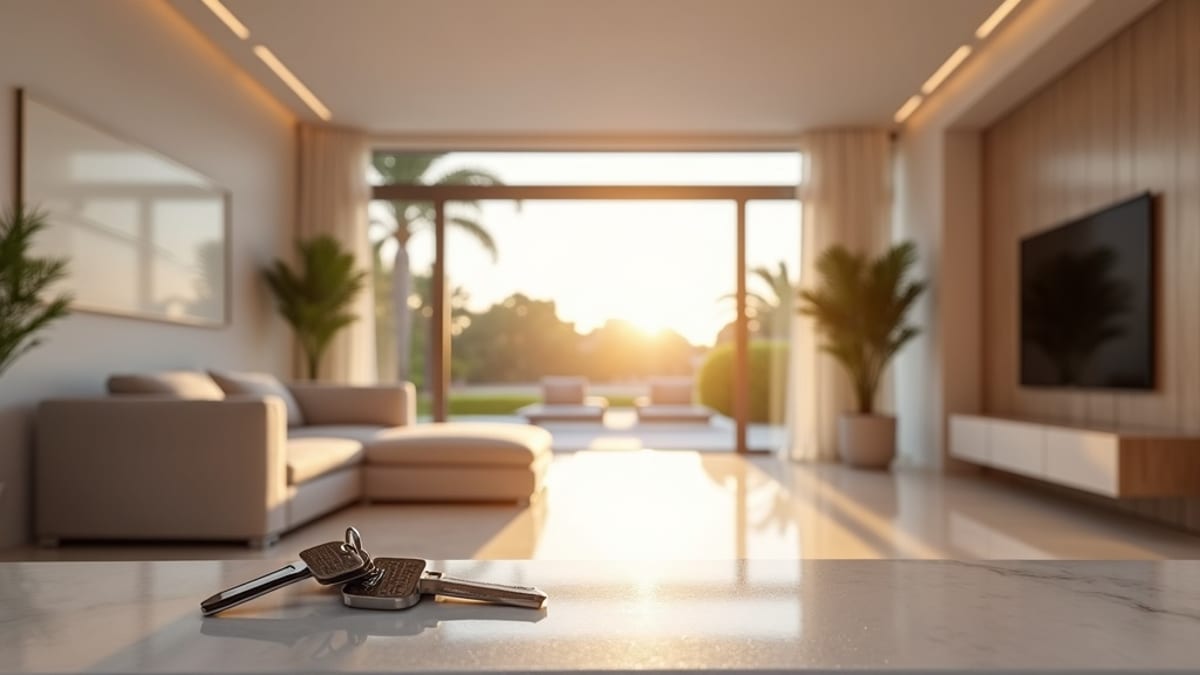 Propriété de luxe prête à emménager sur la Costa del Sol, présentant des intérieurs impeccables, soulignant le meilleur climat pour l'investissement immobilier en Espagne.