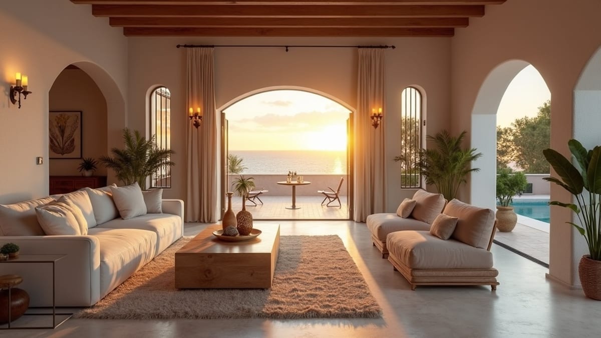 Fényűző andalúziai nappali teraszajtóval, ideális az aktív kikapcsolódás Costa del Sol hegyvidék szerelmeseinek.