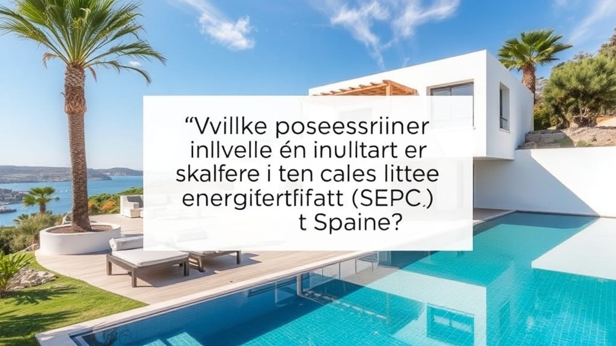 Den økende betydningen av energisertifikater (EPC) for spanske eiendomskjøpere i 2026 - eiendom på Costa del Sol