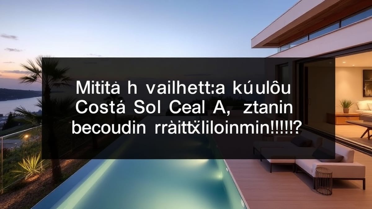 Välimeren vs. moderni: Suunnitteludynamiikka Costa del Solin kodeissa - Costa del Solin kiinteistöt