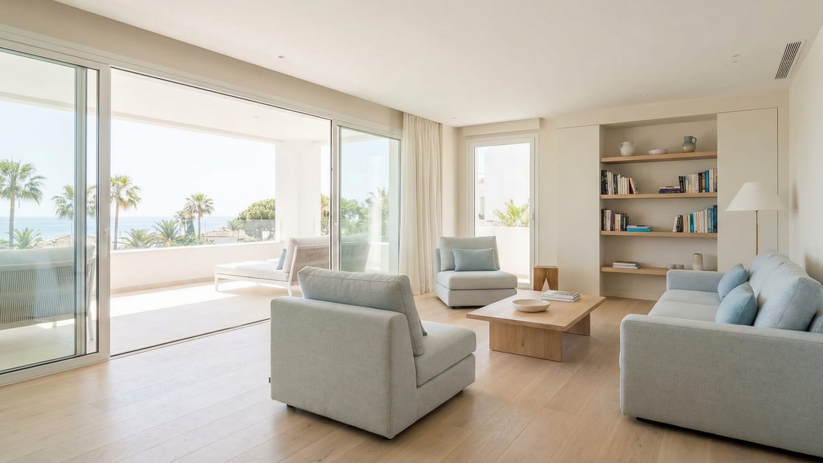 Billede af nybyggeri på Costa del Sol med sammenligning af spansk vs. nordeuropæisk byggekvalitet