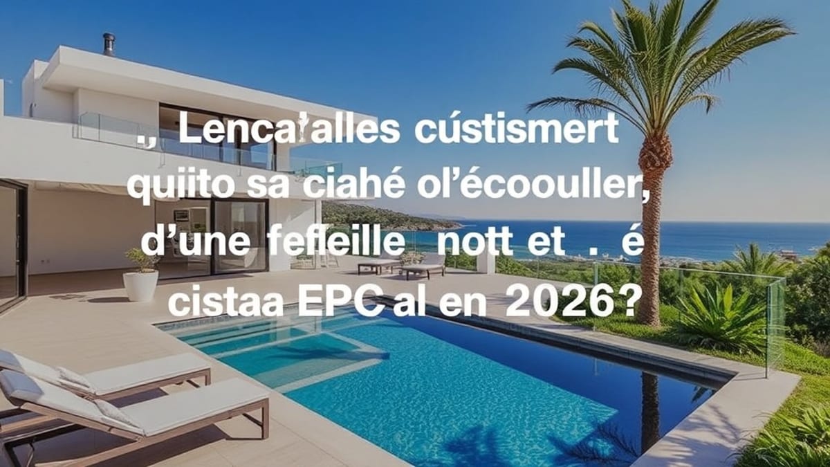 L'importance croissante des certificats de performance énergétique (EPC) pour les acheteurs immobiliers espagnols en 2026 - Immobilier Costa del Sol