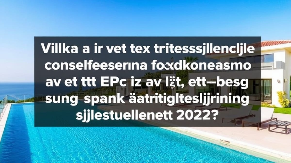 Den ökande betydelsen av energiprestandacertifikat (EPC) för spanska fastighetsköpare 2026 - fastigheter vid Costa del Sol