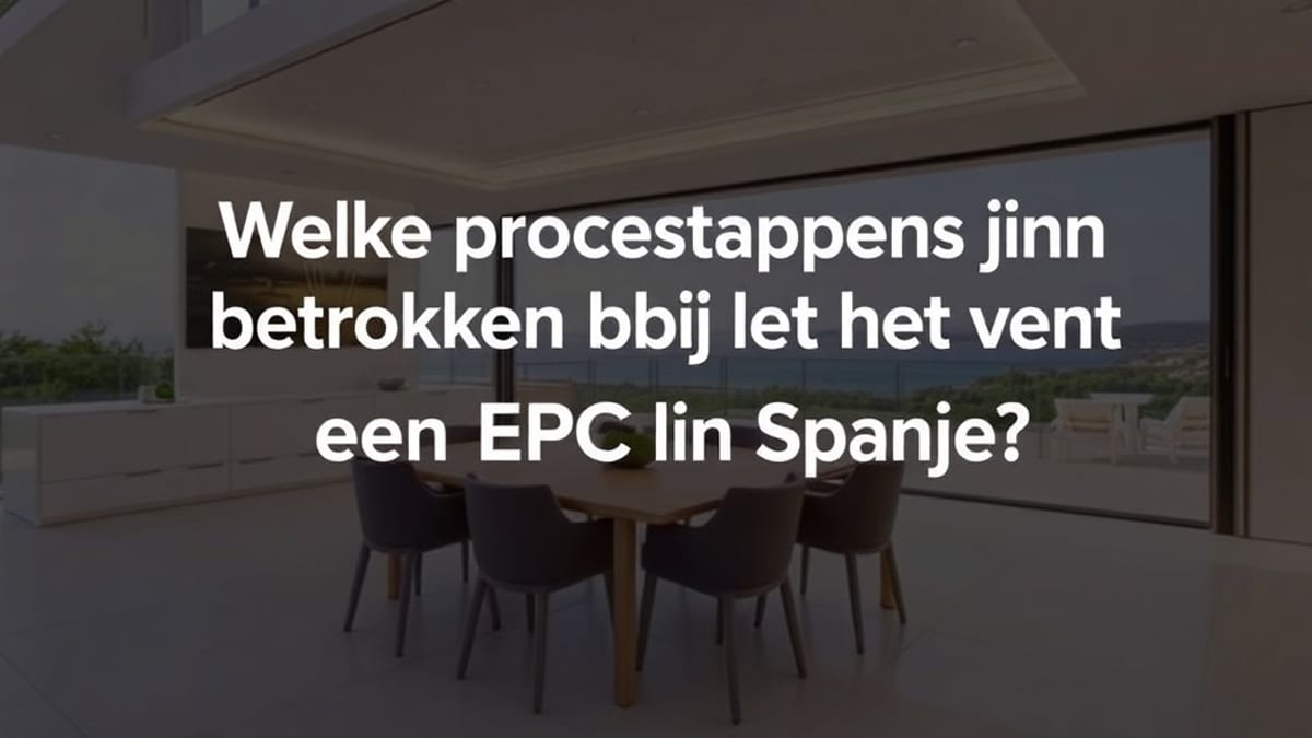 Het toenemende belang van Energieprestatiecertificaten (EPC) voor Spaanse vastgoedkopers in 2026 - Costa del Sol vastgoed