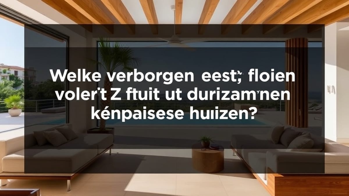 Navigeren door de toekomst van huizen kopen: Het belang van duurzaam vastgoed in Spanje voor 2026 - Costa del Sol vastgoed